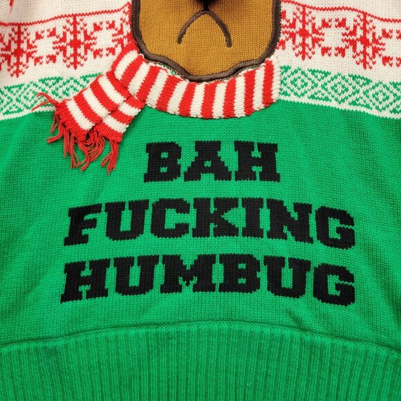 Spencers Workshop Christmas Ugly Sweater Deer Reindeer Mens Large Light Up - Picture 2 of 16